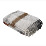 Plaid en tissu mlang alpaga et mohair iseo chaudron rouille