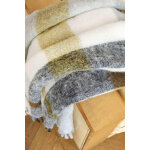 Plaid en tissu mlang alpaga et mohair iseo miel beige