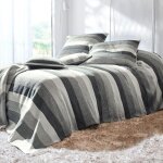 Plaid treport raye - noir