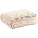 Plaid tricot recycl danilo ivoire 130 x 160