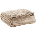 Plaid tricot recycl danilo naturel 130 x 160
