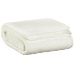 Plaid tricot recycl danilo neige 130 x 160