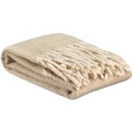 Plaid uni recycl isabel naturel 130 x 160