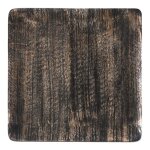Plat carré décoratif 25 cm bois noir et or Plat carré décoratif 25 cm bois noir et or