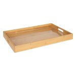 Plateau avec poignes en bambou
