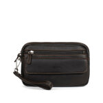 Pochette dragonne cuir felin marron Pochette dragonne cuir felin marron