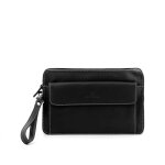 Pochette dragonne cuir felin noir jovi Pochette dragonne cuir felin noir jovi
