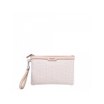 Pochette imprim all over avec dragonne cru
