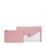 Pochette rose et transparente