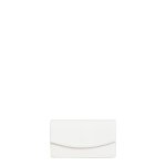 Pochette de soire cuir confort blanc fleur