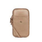 Pochette tlphone luna dor en cuir pia