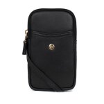 Pochette tlphone luna noir en cuir gigi