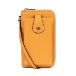 Pochette téléphone avec portefeuille stop rfid cuir ava moutarde en toile yule Pochette téléphone avec portefeuille stop rfid cuir ava moutarde en toile yule