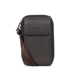 Pochette tlphone avec portefeuille stop rfid cuir confort marron fonc