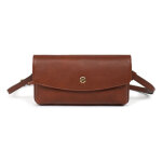 Pochette tlphone avec portefeuille stop rfid ondine marron ava en cuir