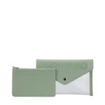 Pochette verte et transparente