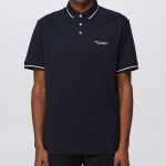 Polo en coton marine