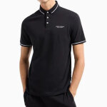 Polo en coton noir