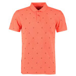 Polo homme orange imprimé en coton Polo homme orange imprimé en coton