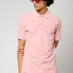 Polo m courtes en coton jarod pink rose