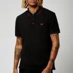 Polo m courtes en coton tiru black noir Polo m courtes en coton tiru black noir
