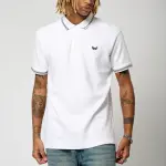 Polo m courtes en coton tiru white blanc