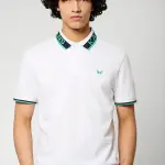 Polo m courtes en coton toby white blanc
