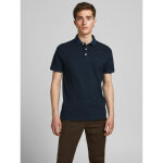 Polo slim fit polo manches courtes bleu marine en coton mark