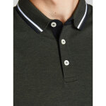 Polo standard fit polo manches courtes vert foncé en coton blaine Polo standard fit polo manches courtes vert foncé en coton blaine