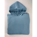 Poncho 1 et 2 ans en coton bleu