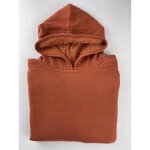 Poncho 1 et 2 ans en coton marron noisette