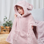 Poncho de bain enfants dusty rose