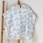 Poncho pour bb jouy bleu