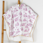 Poncho pour bb jouy rose