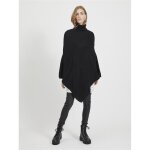Poncho col roul� en maille noir