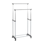Portant sur roulettes double range noir