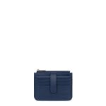 Porte - cartes confort bleu en cuir eden