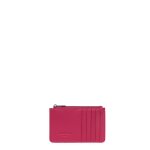 Porte - cartes confort fuchsia en cuir nia