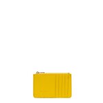 Porte - cartes confort jaune en cuir dina