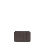 Porte - cartes confort taupe en cuir rhea