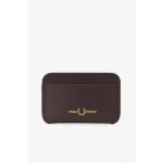 Porte cartes fred perry marron en cuir