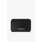 Porte cartes fred perry noir en cuir