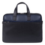 Porte - documents - 13 & a4 - cuir de vachette - noir / marine - duo