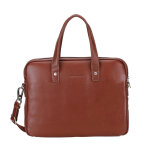 Porte document en cuir cognac