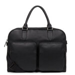 Porte - documents en cuir noir