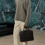 Porte documents zipp noir milano homme en cuir