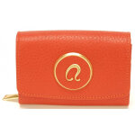 Porte monnaie et cartes rouge en cuir