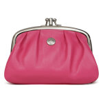 Porte - monnaie cuir coconuts fuchsia lise