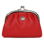 Porte - monnaie cuir coconuts rouge iris