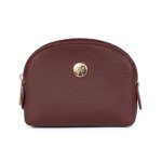 Porte - monnaie cuir luna prune jade